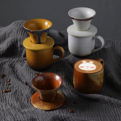 Ceramic Retro Coffee Dripper Set