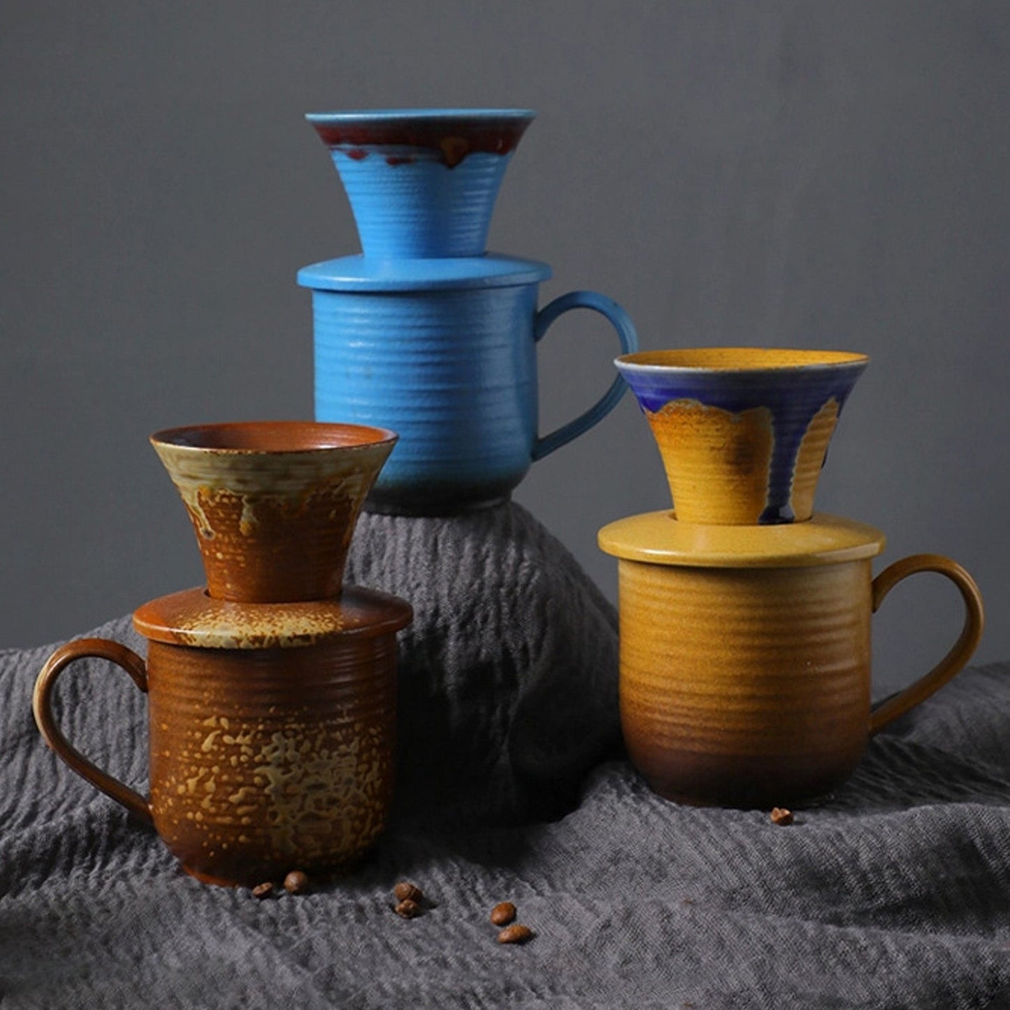 Ceramic Retro Coffee Dripper Set