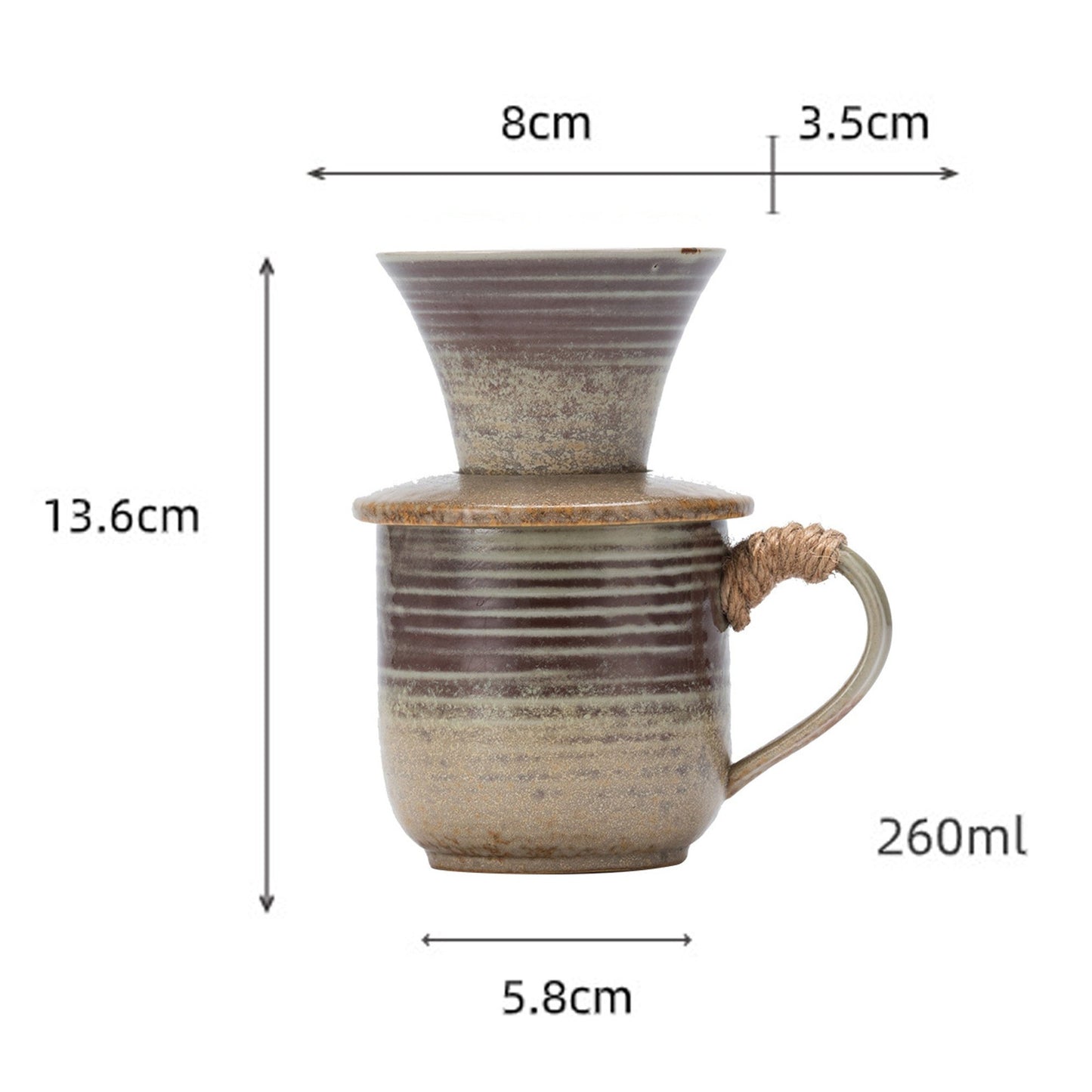 Glaze Pottery Vintage  Coffee Dripper Set