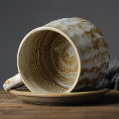 Ceramic Coffee Cup with Small Dish Tea Cup