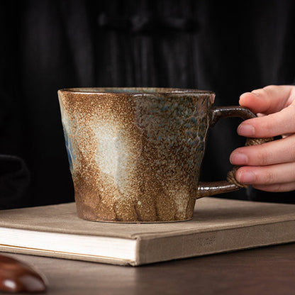 Ceramic Retro Glaze Coffee Cup with Handle