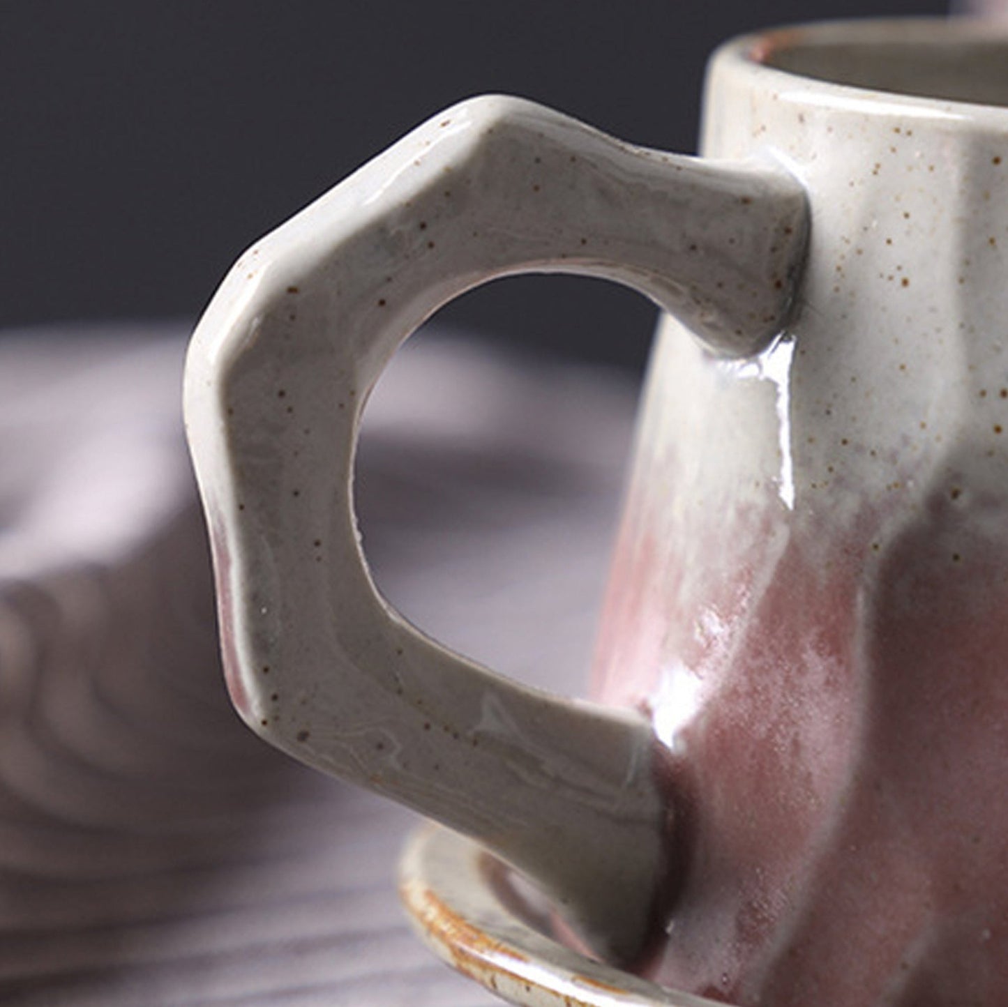 Ceramic Coffee Cup with Small Dish Tea Cup