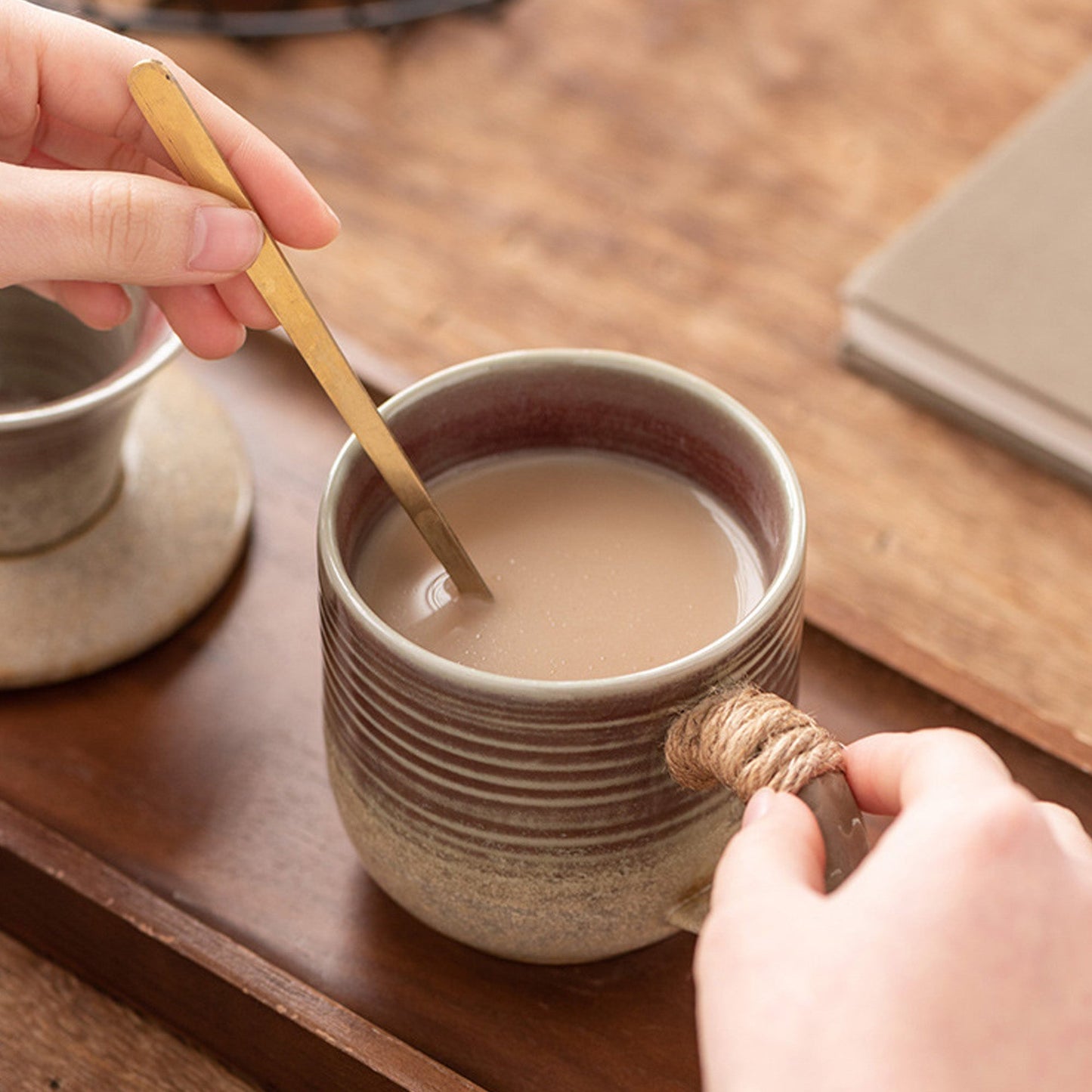 Glaze Pottery Vintage  Coffee Dripper Set