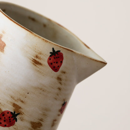 Hand Painted Strawberry Ceramic Coffee Dripper Set