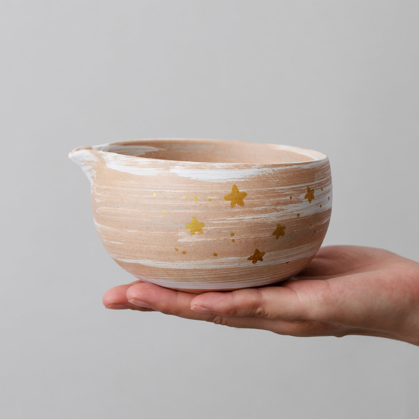 Hand Painted Stars Matcha Bowl with Spout, Starry Sky Matcha Kit, Matcha Tea Ceremony Set Matcha Gift Set