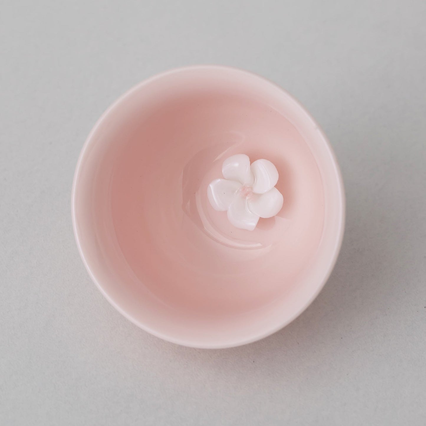 Handmade 3D Flower Pink Ceramic Teacup Kungfu Teacup Set of 2