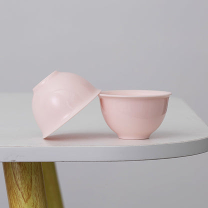 Handmade 3D Flower Pink Ceramic Teacup Kungfu Teacup Set of 2