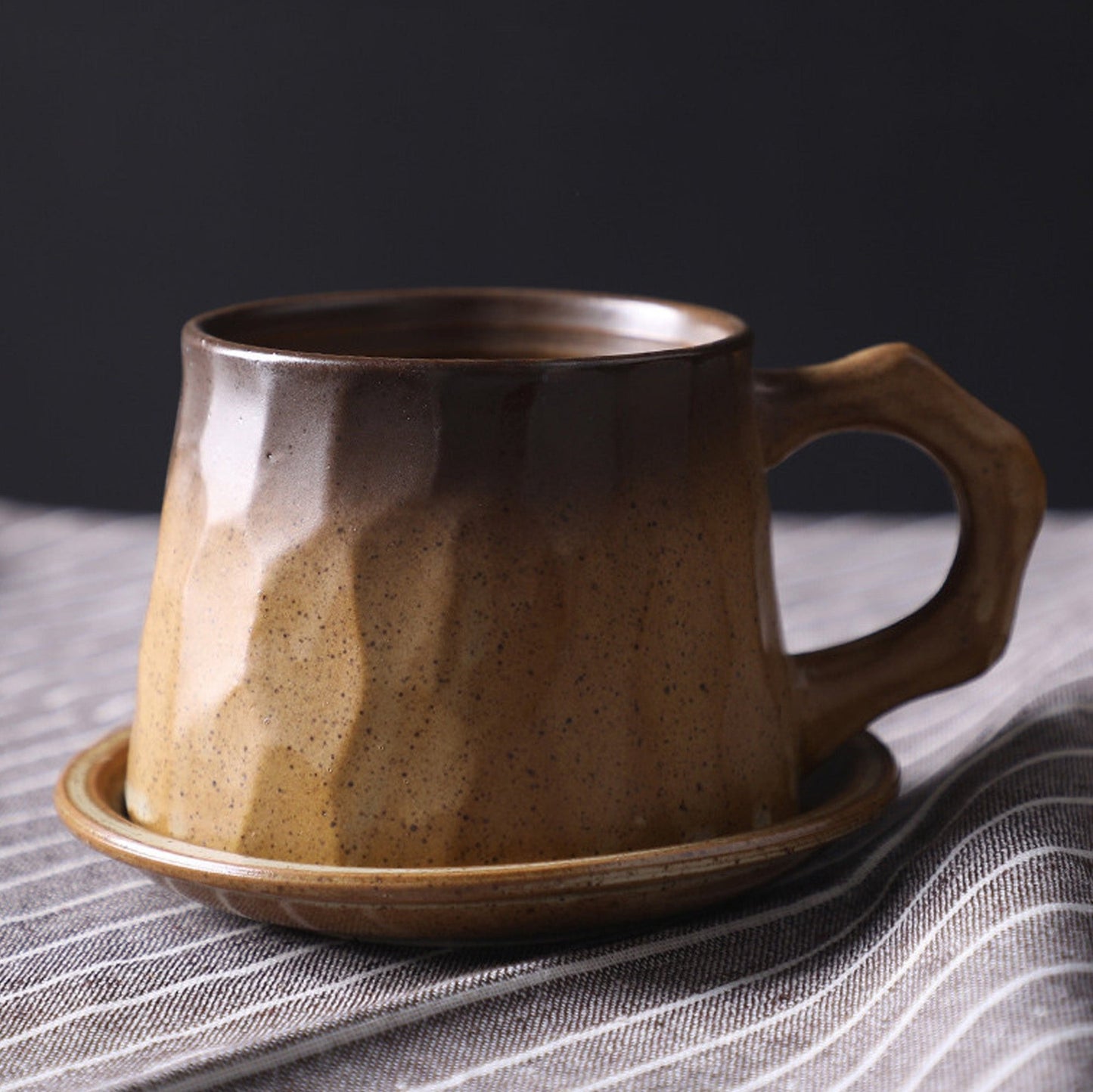 Ceramic Coffee Cup with Small Dish Tea Cup