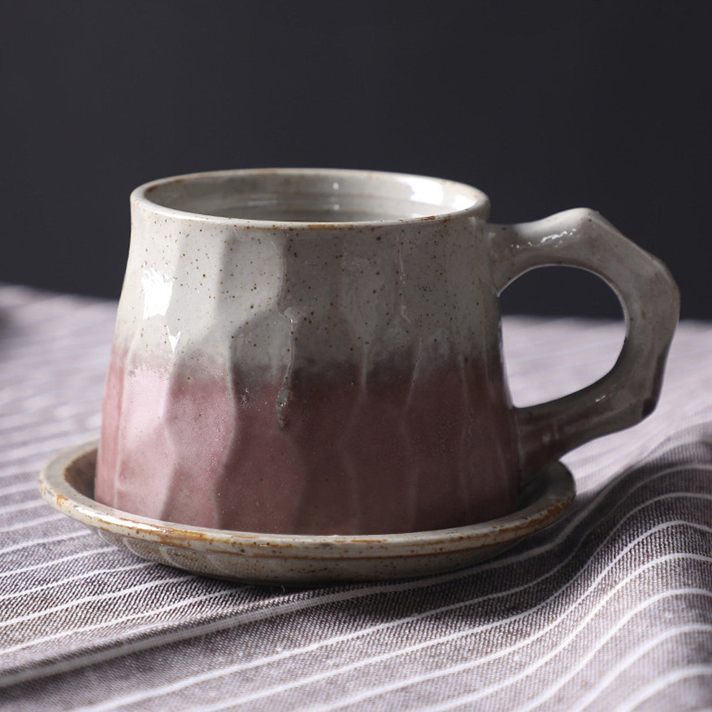 Ceramic Coffee Cup with Small Dish Tea Cup