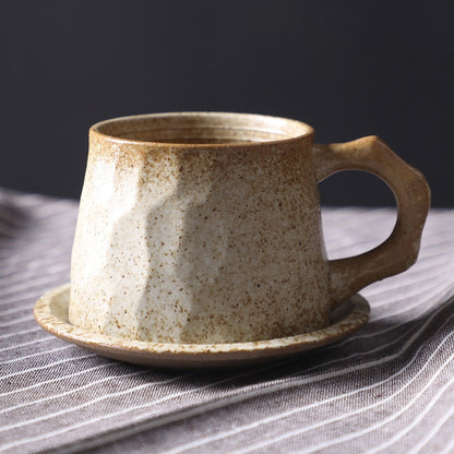 Ceramic Coffee Cup with Small Dish Tea Cup