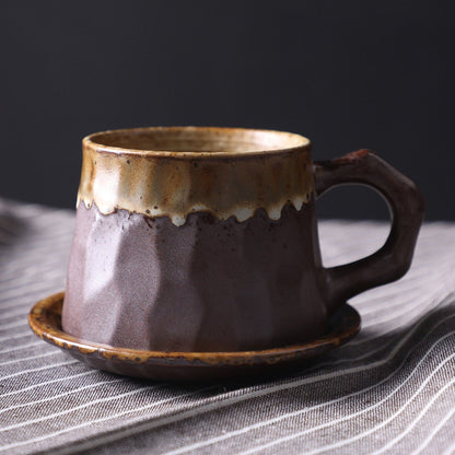 Ceramic Coffee Cup with Small Dish Tea Cup