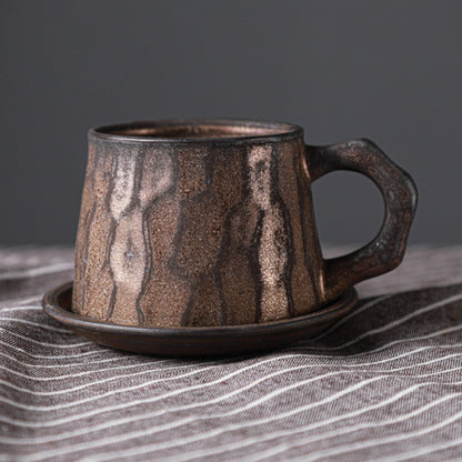 Ceramic Coffee Cup with Small Dish Tea Cup