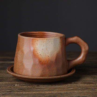 Ceramic Coffee Cup with Small Dish Tea Cup