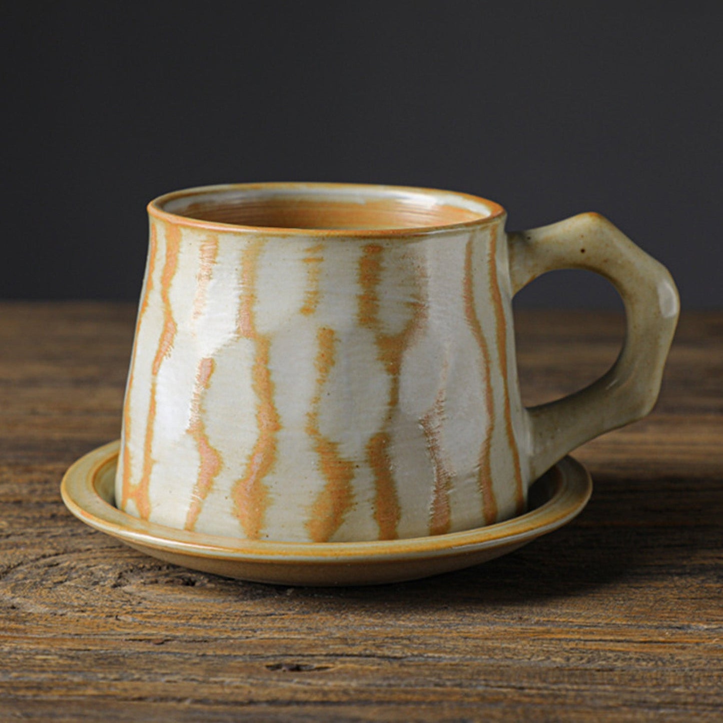 Ceramic Coffee Cup with Small Dish Tea Cup