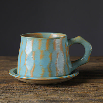 Ceramic Coffee Cup with Small Dish Tea Cup